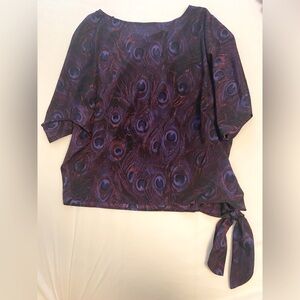 Michael Michael Kors Peacock Print Top fits XS-M